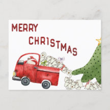 Funny Toilet Paper Red Truck Christmas
