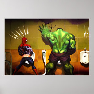 funny, toilet paper, superhero, hero, humour poster