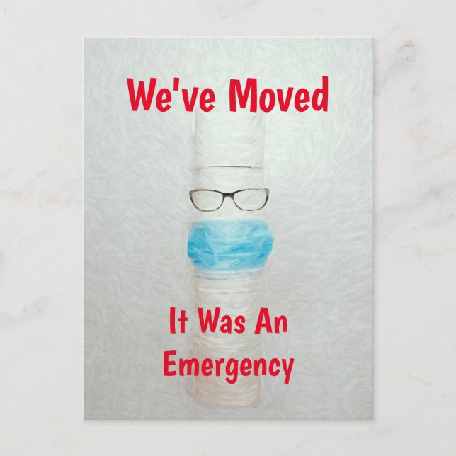 Funny Toilet Paper We've Moved New Home Budget Postcard (Front)