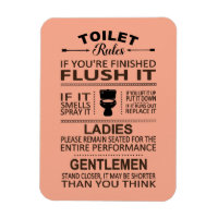 Funny Toilet Rules Bathroom Restroom Humor