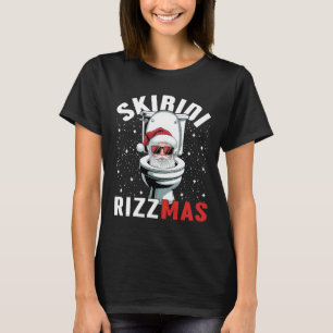 Funny Toilet Santa Skibidi Rizzmas White Elephant T-Shirt