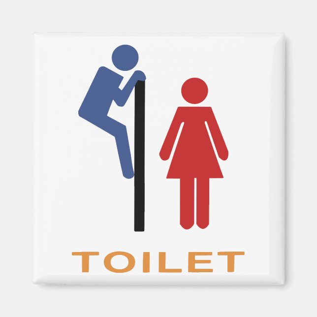 Funny Toilet Sign Magnet (Front)
