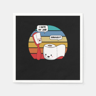 Funny Toiletries Toothbrush And Tissue Puns Gift I Napkin