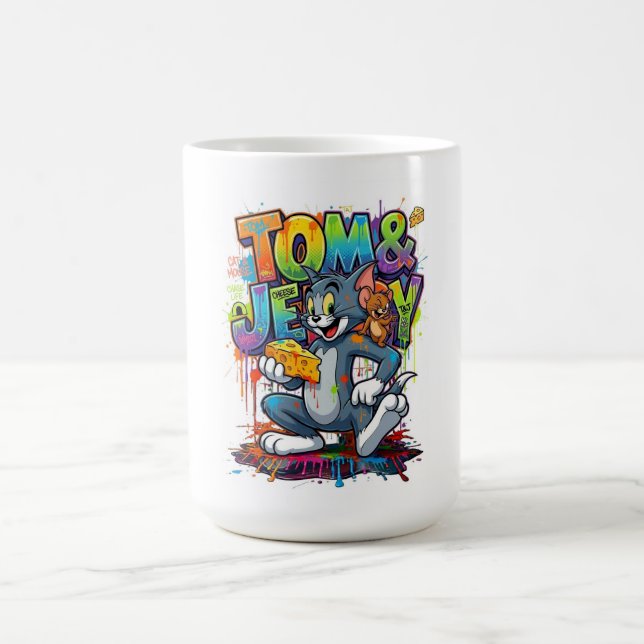 Funny Tom & Jerry Cartoon Sticker Cup (Center)