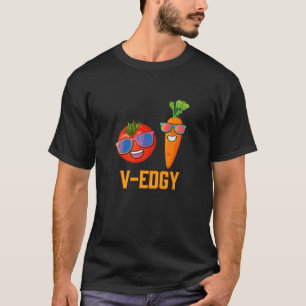 Funny Tomato And Carrot Farmer Vegetable Grower V- T-Shirt