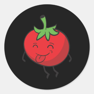 Funny Tomato Classic Round Sticker
