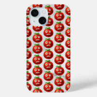 Funny Tomato Pattern - Cartoon Vegetable Art