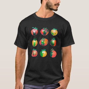 Funny Tomato Pun Hand Draw Tomatoes Watercolor Sum T-Shirt