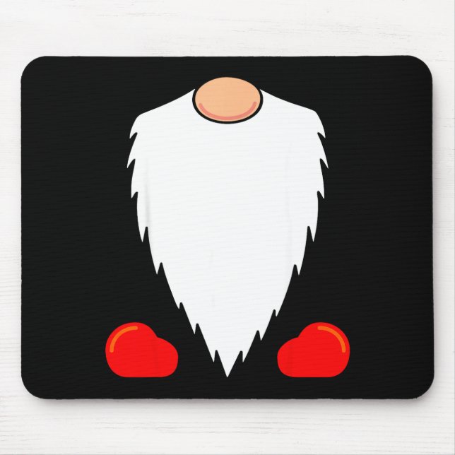 Funny Tomte Swedish Gnome Beard Christmas Yule Nis Mouse Pad (Front)
