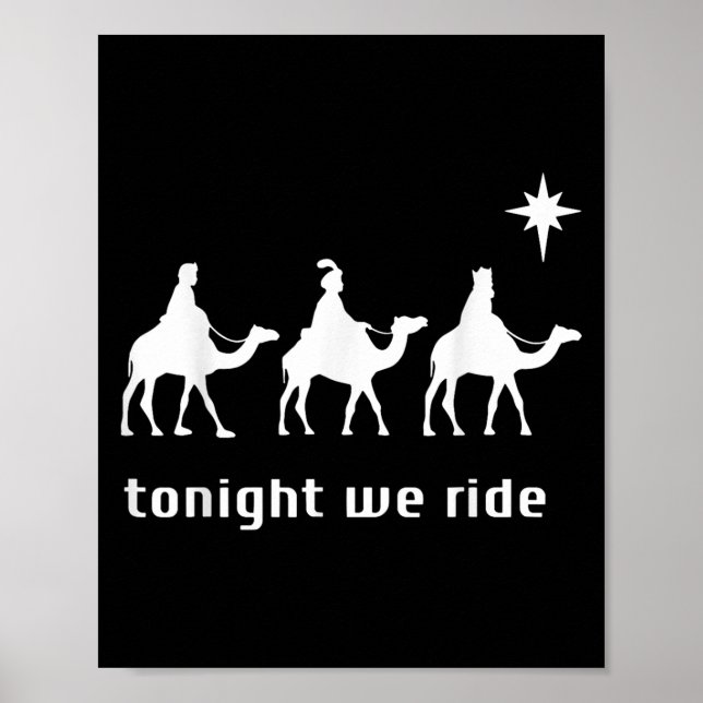 Funny Tonight We Ride Tee Shirt - Uni - Black - Sm Poster (Front)