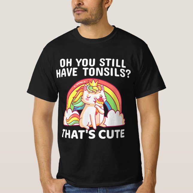 Funny Tonsil Removal Surgery Recovery Gift Tonsill T-Shirt (Front)