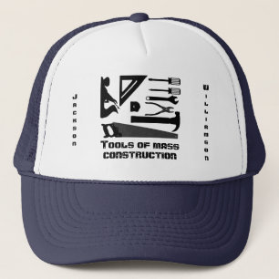 Funny "Tools of Mass Construction"  Trucker Hat