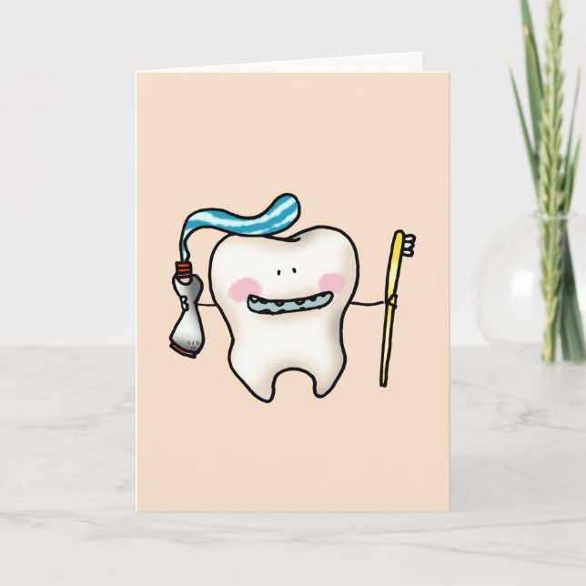 funny tooth cartoon card (Front)