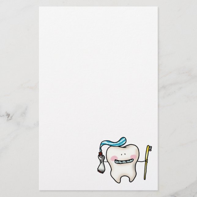 funny tooth cartoon stationery (Front)