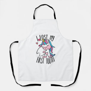 Funny Tooth Fairy - Cute Unicorn I Lost My First T Apron