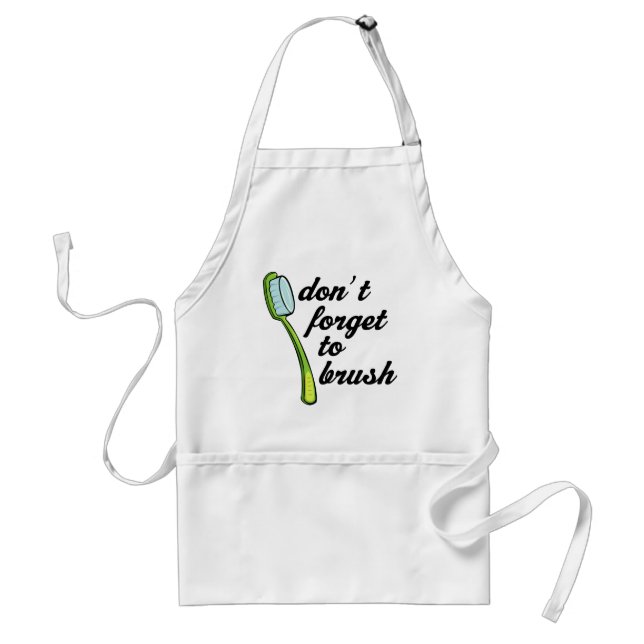 Funny Toothbrush Dentist Apron (Front)