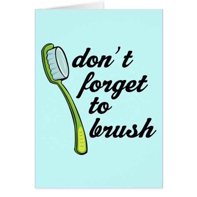 Funny Toothbrush Dentist Card (Front)