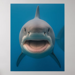 Funny Toothless Great White Shark Wall Art
