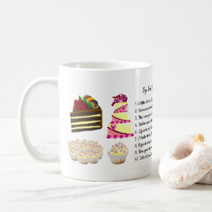 FUNNY Top 10 Reasons To Eat Cake Customisable Coffee Mug