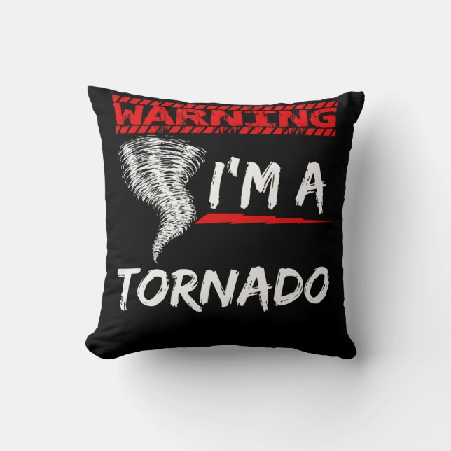 Funny Tornado Boys Girls Meteorologist Cushion (Front)