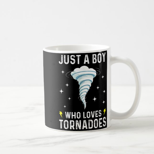Funny Tornado Gift For Boys Kids Hurricane Weather Coffee Mug (Right)