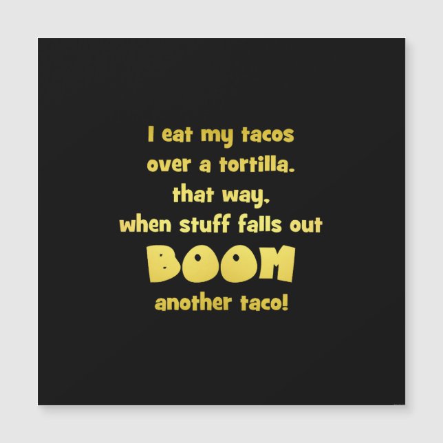 Funny Tortilla Boom Joke (Front)
