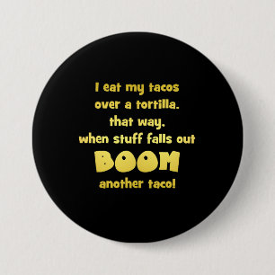 Funny Tortilla Boom Joke 7.5 Cm Round Badge
