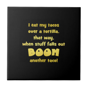 Funny Tortilla Boom Joke Ceramic Tile
