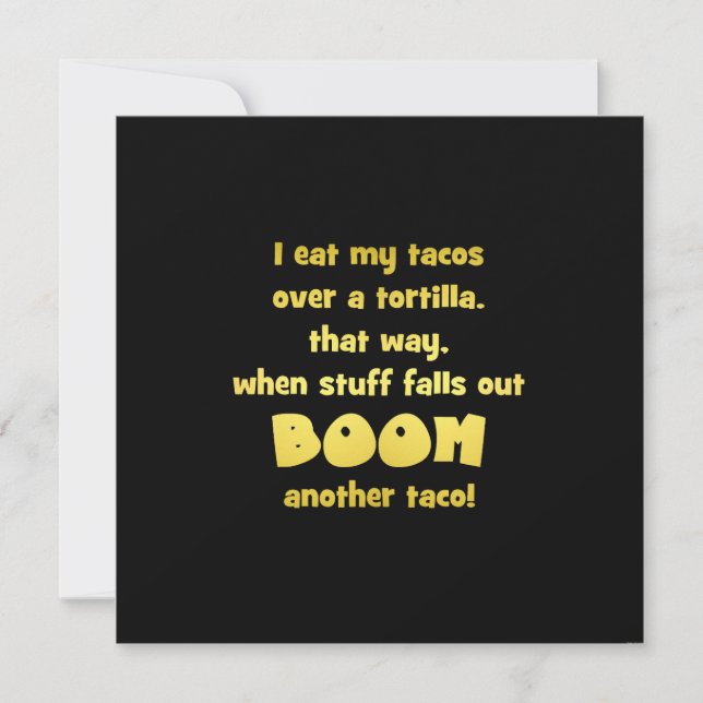 Funny Tortilla Boom Joke Invitation (Front)