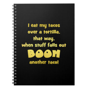 Funny Tortilla Boom Joke Notebook