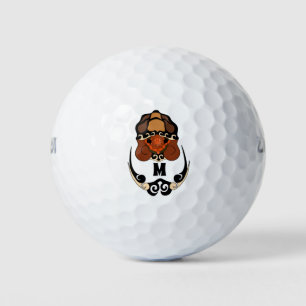 Funny Tortoise Chilling Monogram Golf Balls