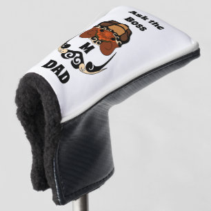 Funny Tortoise Chilling Monogram Golf Head Cover