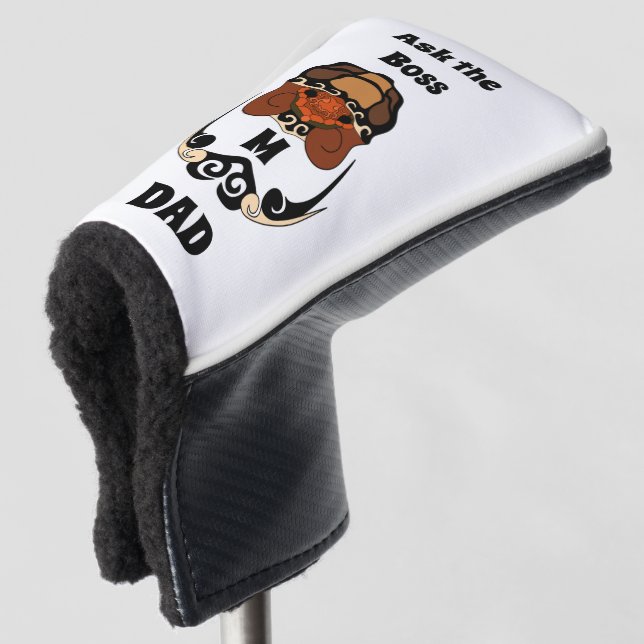 Funny Tortoise Chilling Monogram Golf Head Cover (3/4 Front)