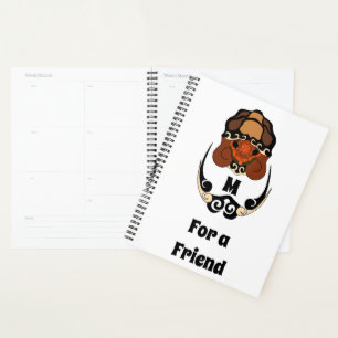 Funny Tortoise Chilling Monogram Planner