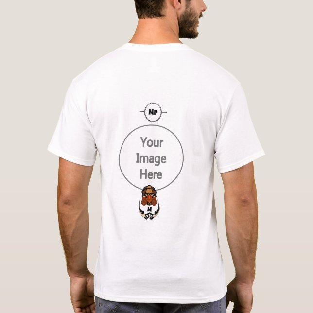 Funny Tortoise Chilling Monogram T-Shirt (Back)