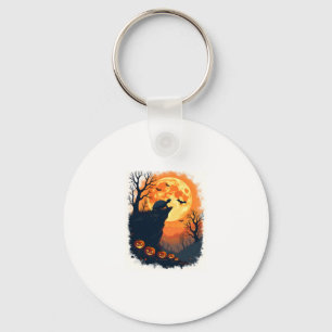 Funny Tortoise Halloween Silhouette Spooky Tortois Key Ring