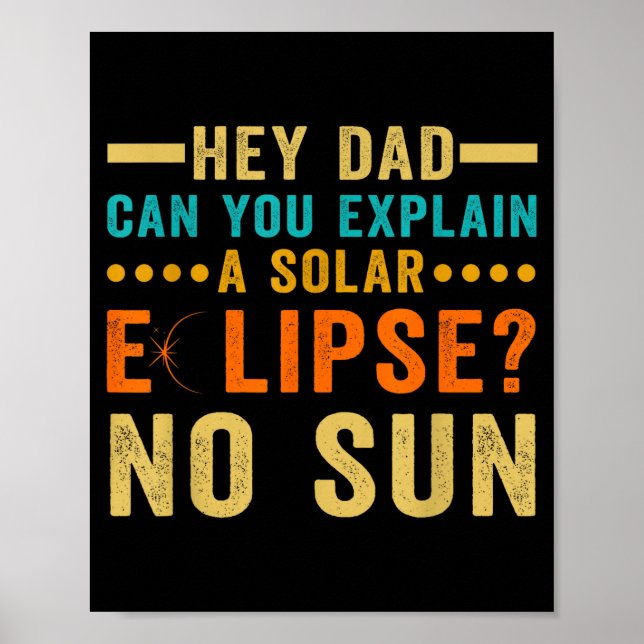 Funny Total Solar Eclipse 04 08 Poster (Front)
