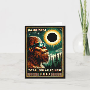 Funny Total Solar Eclipse Ohio Bigfoot Card