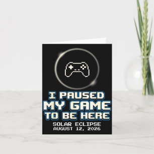 Funny Total Solar Eclipse Totality Gamer Card
