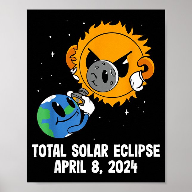 Funny Total Solar Eclipse Youth America Poster (Front)