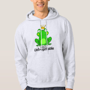 Funny "Totally Unfrogettable" Frog Pun Hoodie