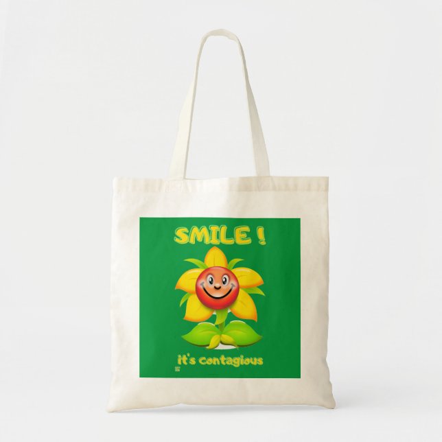 funny tote bag  "SMILE" (Front)