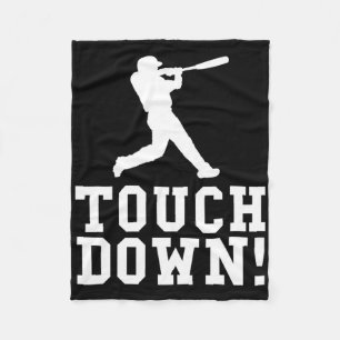 Funny Touchdown Baseball Football Sports Gift  Fleece Blanket