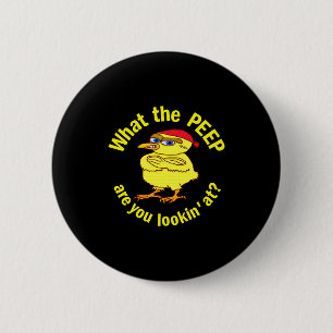 Funny Tough Easter Chick Chicken Humor T Shirt 6 Cm Round Badge