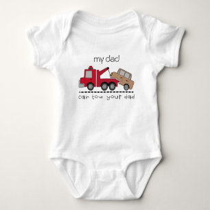 Funny Tow Truck Driver - My Dad Can Tow Your Dad Baby Bodysuit