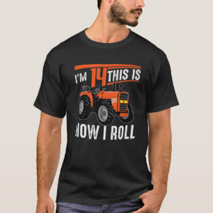 Funny Tractor 14th Birthday Gift Cute 14 Years Old T-Shirt