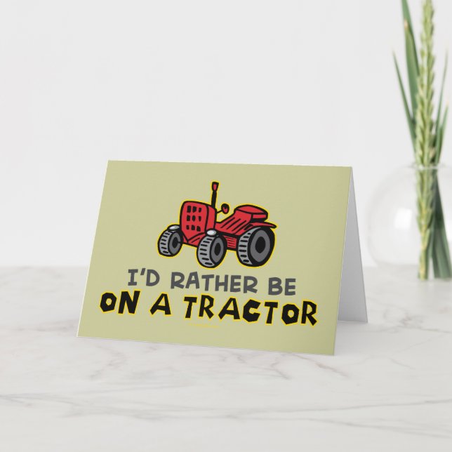 Funny Tractor Card (Front)