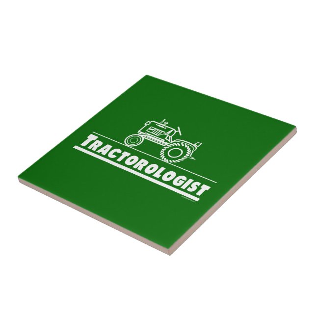 Funny Tractor Ceramic Tile (Side)