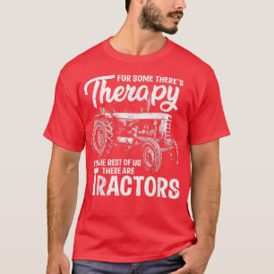 Funny Tractor Farmer Therapy Vintage Farm Tractor  T-Shirt