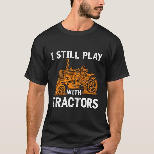 Funny Tractor Farming Farm Gift Farmer T-Shirt (Front)